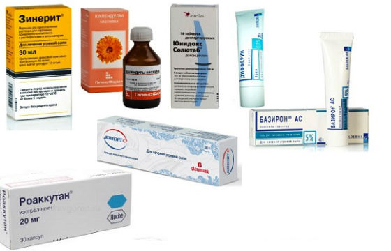 Аптечные препараты для лечения угревой сыпи