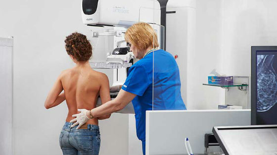 Маммография для определения патологий молочной железы