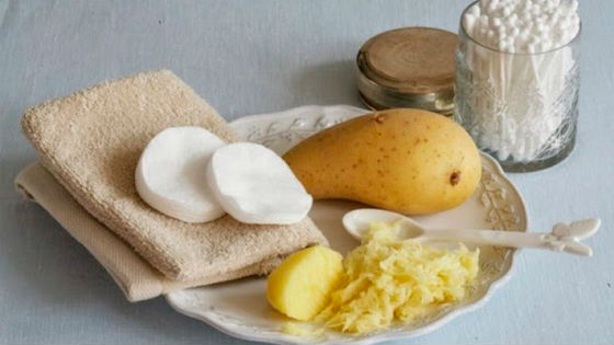 Приготовление картофельной маски для кожи век