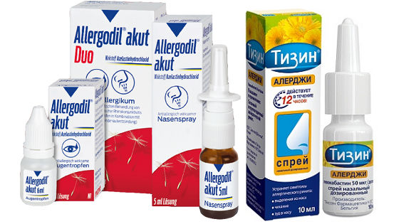 Препараты местного действия для лечения аллергии