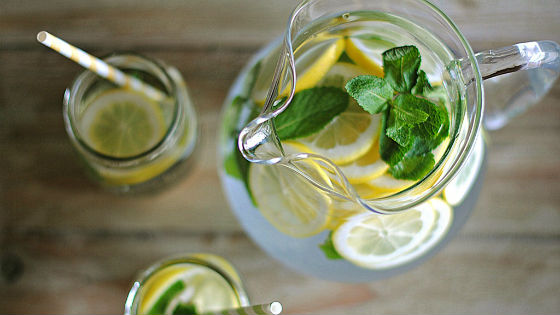Лимонно-мятная витаминная вода